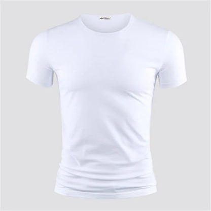 T-shirts cor pura gola V e O