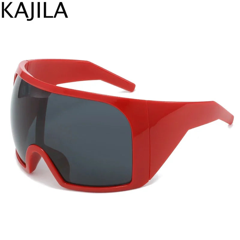 Óculos de Sol Oversized Estilo Punk — UV400 e Armação Grande