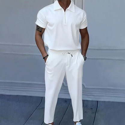 Fato masculino de verão em cores sólidas