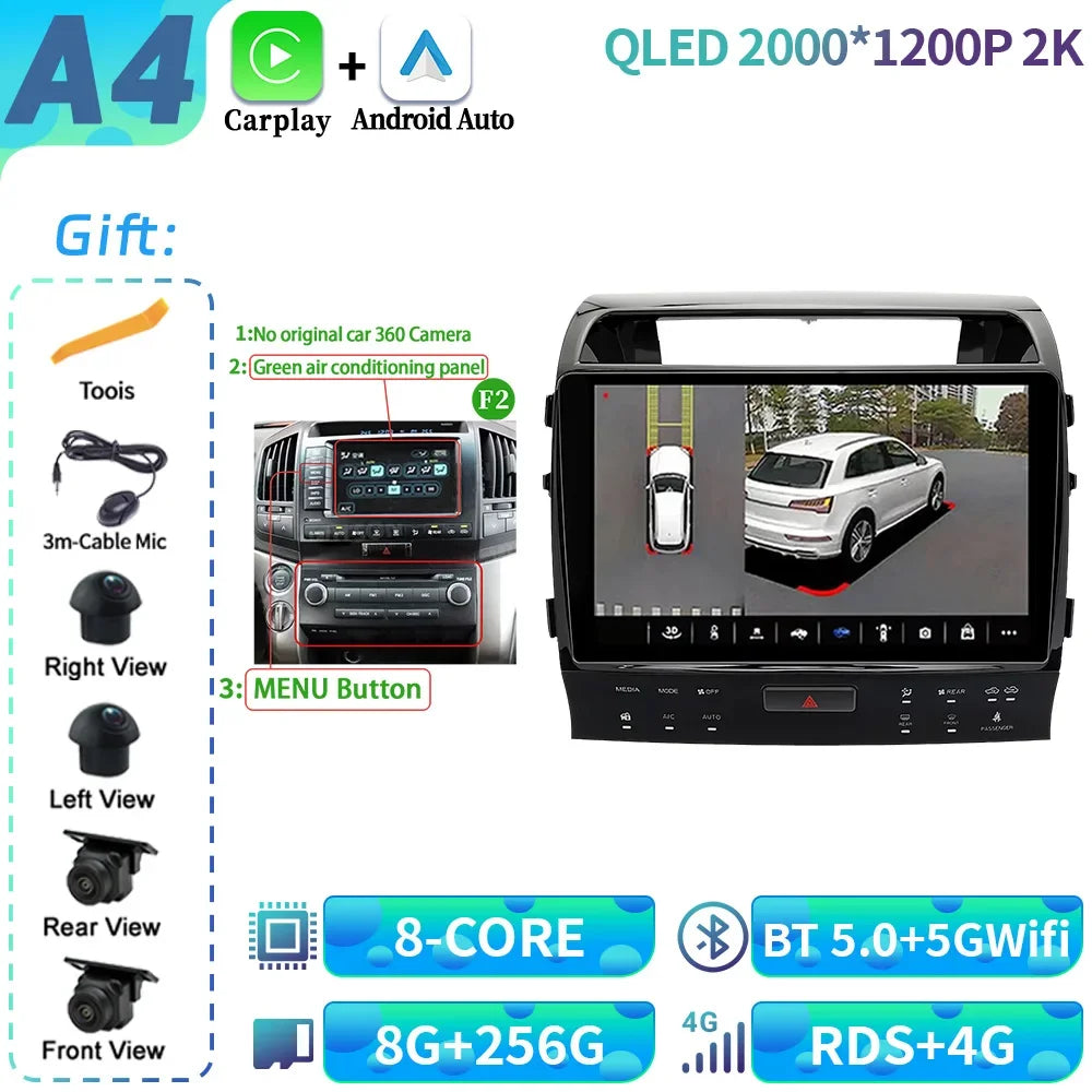 Rádio para Toyota land cruiser 11 200 2007-2015