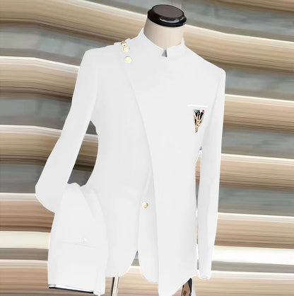 Fato Masculino de 2 Peças com Blazer e Calças — Estilo Formal