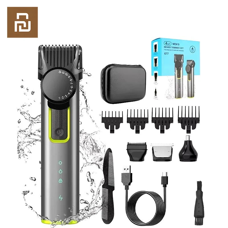 Kit de Corte de Cabelo Xiaomi Masculino Multifuncional IPX5 à Prova d'Água