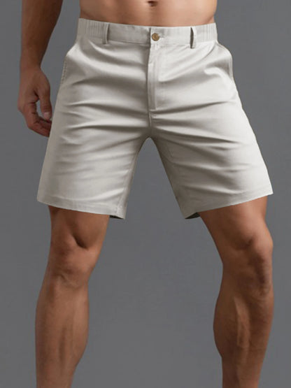 Shorts Masculinos Cargo de Verão — Cintura Elástica, Respiráveis para Golfe e Passeios