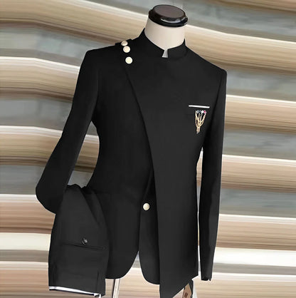 Fato Masculino de 2 Peças com Blazer e Calças — Estilo Formal