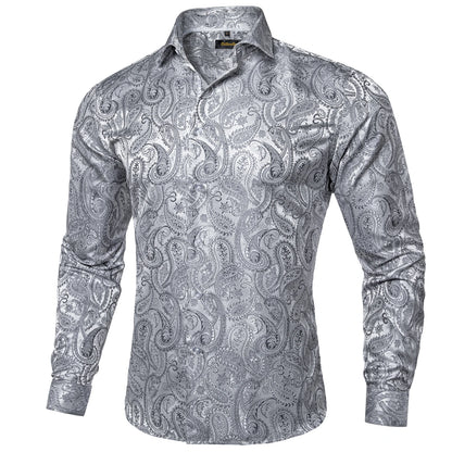 Camisa Masculina Paisley Roxa