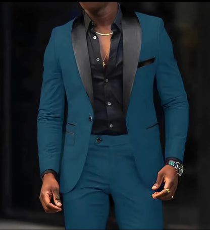 Terno slim fit botão único