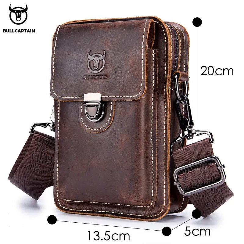 Bolsa Bullcaptain crazy horse couro