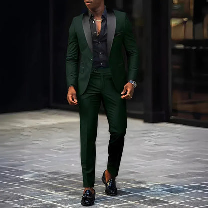 Terno slim fit botão único