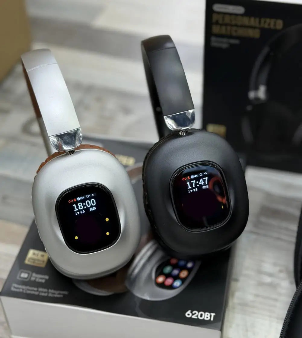 JH-ANC930Plus — Fones de Ouvido Sem Fio com Cancelamento Ativo de Ruído, Toque Magnético e Tela LED