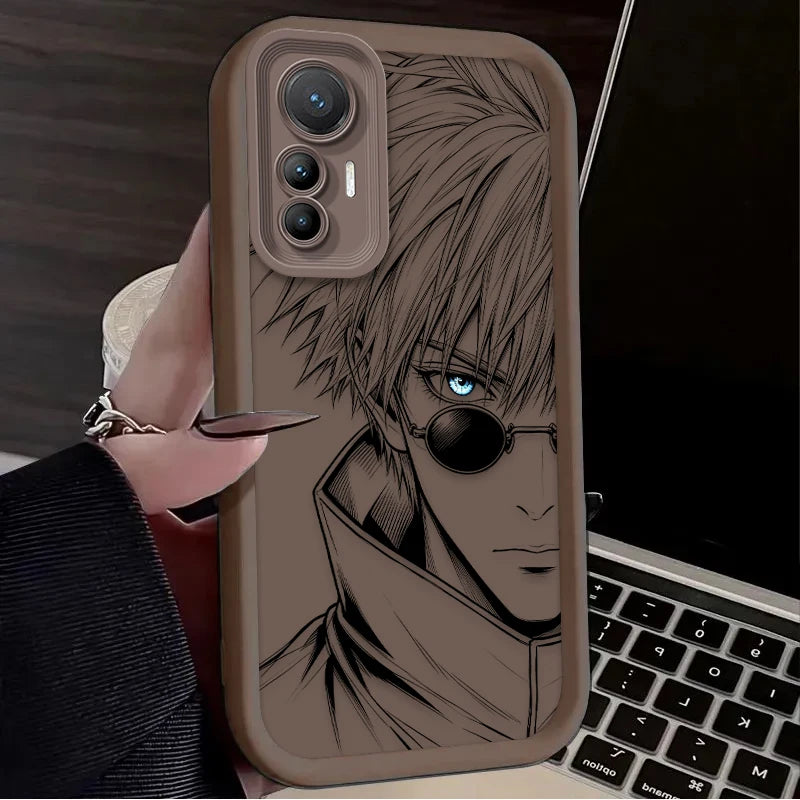 Capa de Silicone Geto Suguru e Gojo Satoru para Xiaomi – Proteção e Design Anime