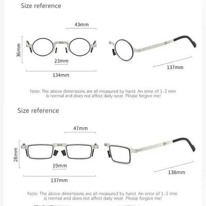 Óculos de leitura dobráveis unissex