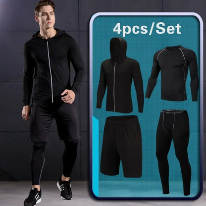 Conjunto Masculino de Compressão — Treino, Corrida e Fitness