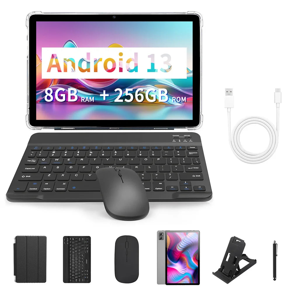 Tablet BDF Y7 10,1″ — 8 GB RAM, 256 GB, 4G/5G, Dual SIM e Android 13