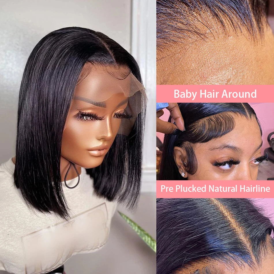 Peruca Frontal de Renda 13x4 e 4x4 em Cabelo Humano Brasileiro – Lisa