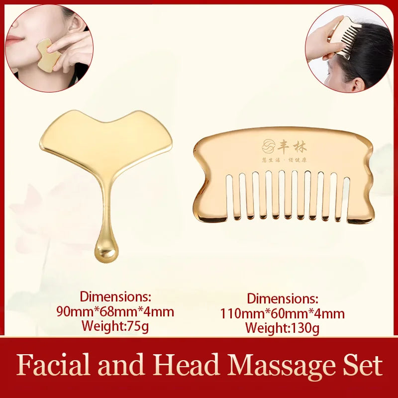 Ferramenta massageadora facial Guasha Varinha Kansa