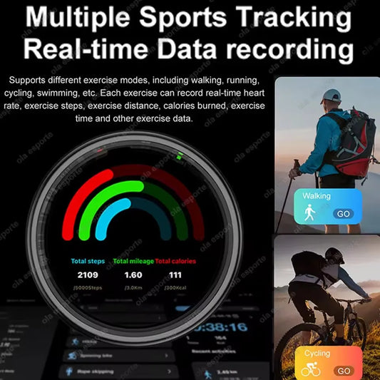 Anel inteligente R12 com tela de exibição