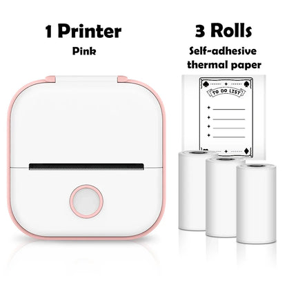 Mini impressora de bolso térmica sem fios adesivos autoadesivos