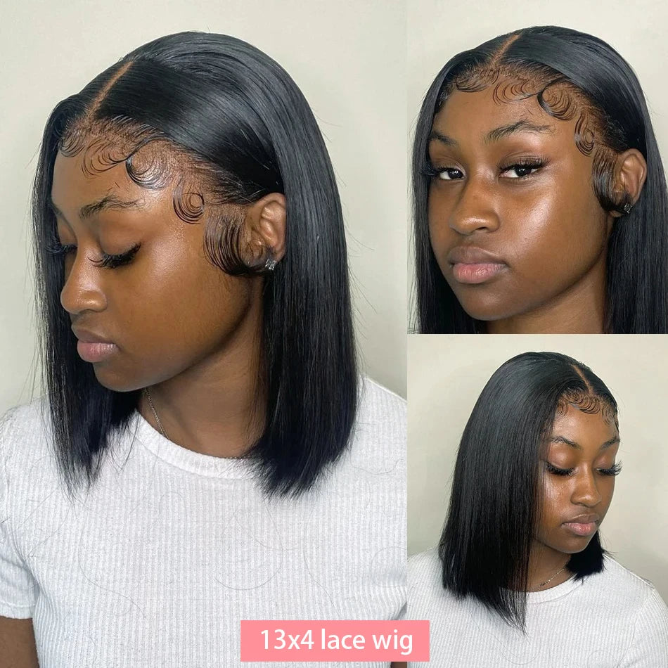 Peruca Frontal de Renda 13x4 e 4x4 em Cabelo Humano Brasileiro – Lisa