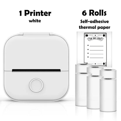 Mini impressora de bolso térmica sem fios adesivos autoadesivos