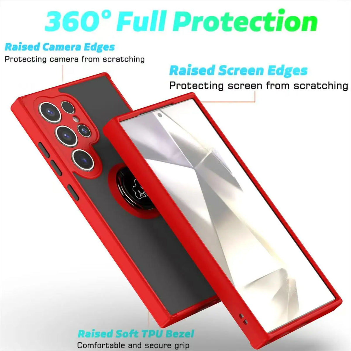 Capa de Proteção Magnética para Samsung Galaxy — Fosca, Antichoque, com Anel e PC + TPU
