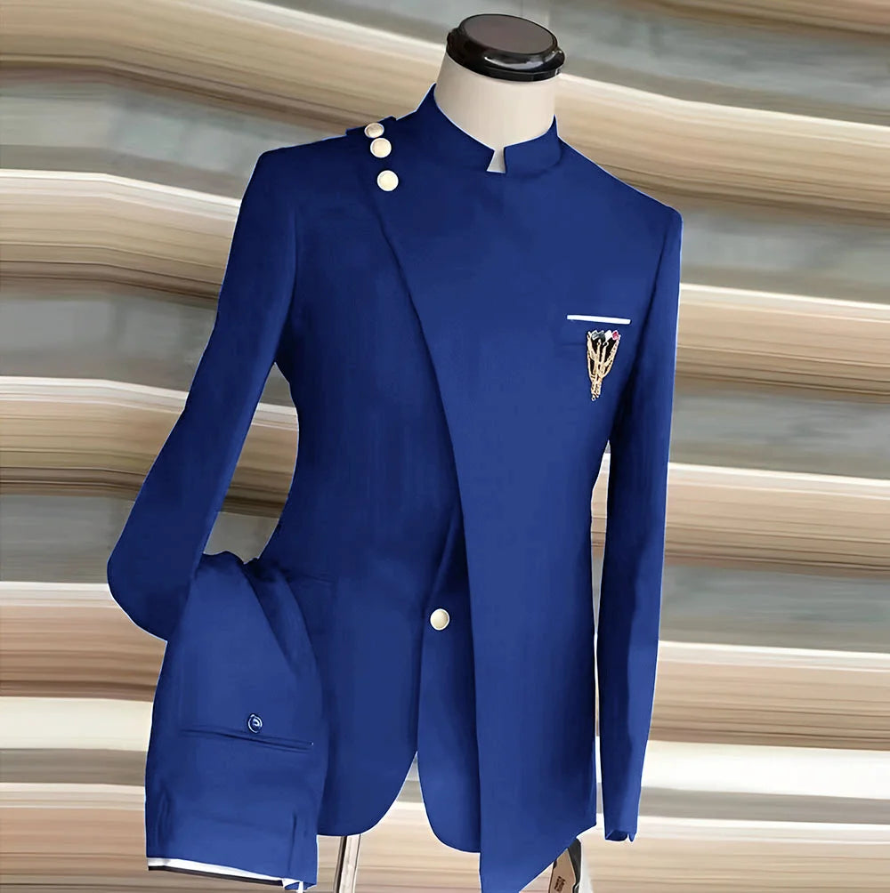 Fato Masculino de 2 Peças com Blazer e Calças — Estilo Formal