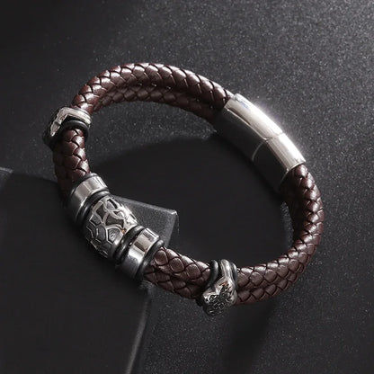 Pulseira punk de camada dupla