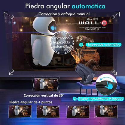 Projetor KaiAqua HY320 com Android 11, resolução 4K nativa