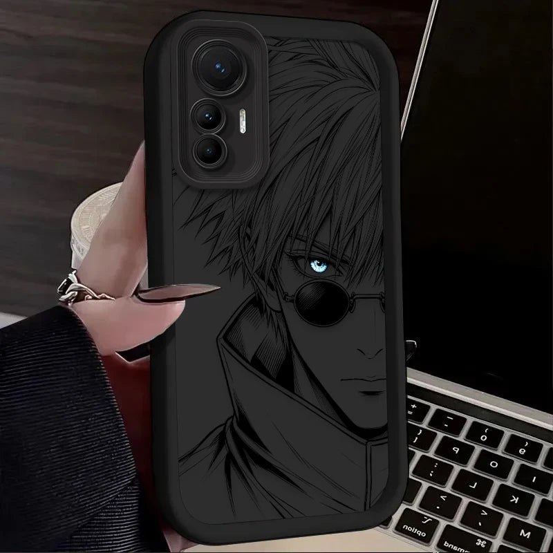 Capa de Silicone Geto Suguru e Gojo Satoru para Xiaomi – Proteção e Design Anime