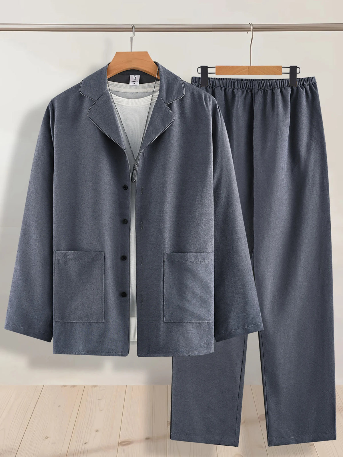 Conjunto Masculino Casual com Calças Retas