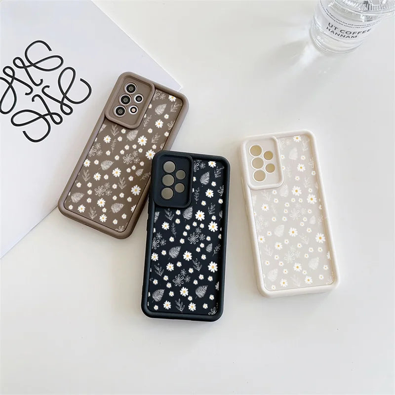 Capa de Silicone Flor Margarida para Samsung Galaxy S