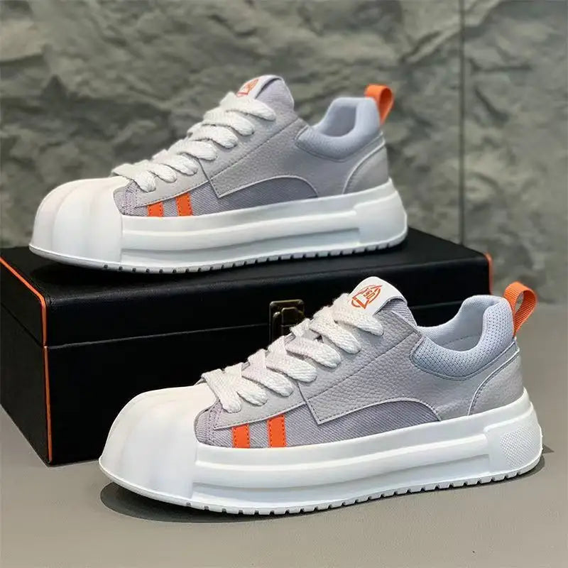 Tênis Designer listrado retalhos