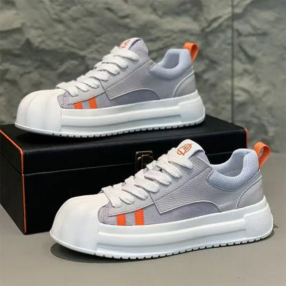 Tênis Designer listrado retalhos