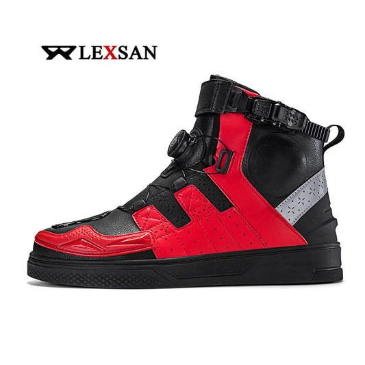 Botas Masculinas de Motociclista em Couro — Cano Curto