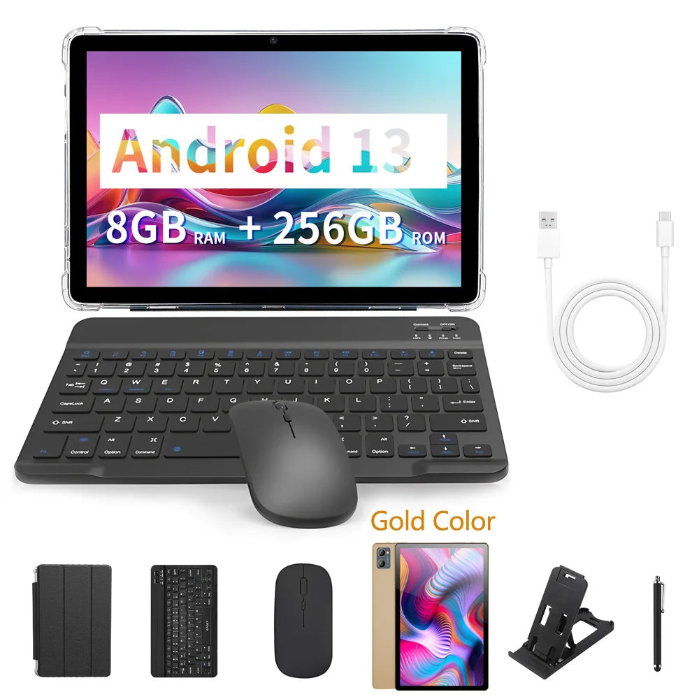 Tablet BDF Y7 10,1″ — 8 GB RAM, 256 GB, 4G/5G, Dual SIM e Android 13