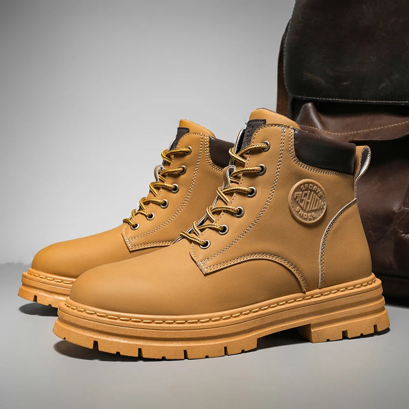 Botas de cano alto moda britânica