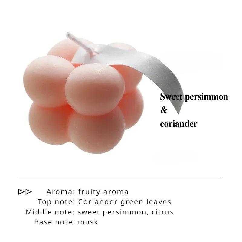 Vela Aromática em Cubo de Bolhas