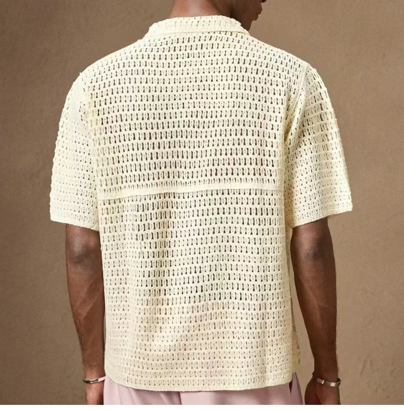Camisa Polo Masculina em Tricô Respirável – Estilo Casual