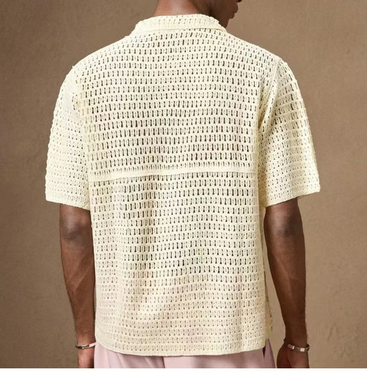 Camisa Polo Masculina em Tricô Respirável – Estilo Casual