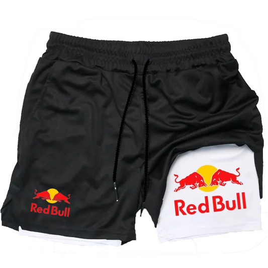 Calções esportivos 2 em 1 Red Bull