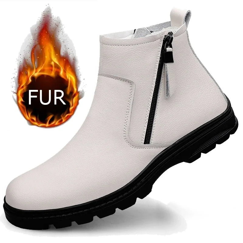 Botas Chelsea Masculinas em Couro Genuíno