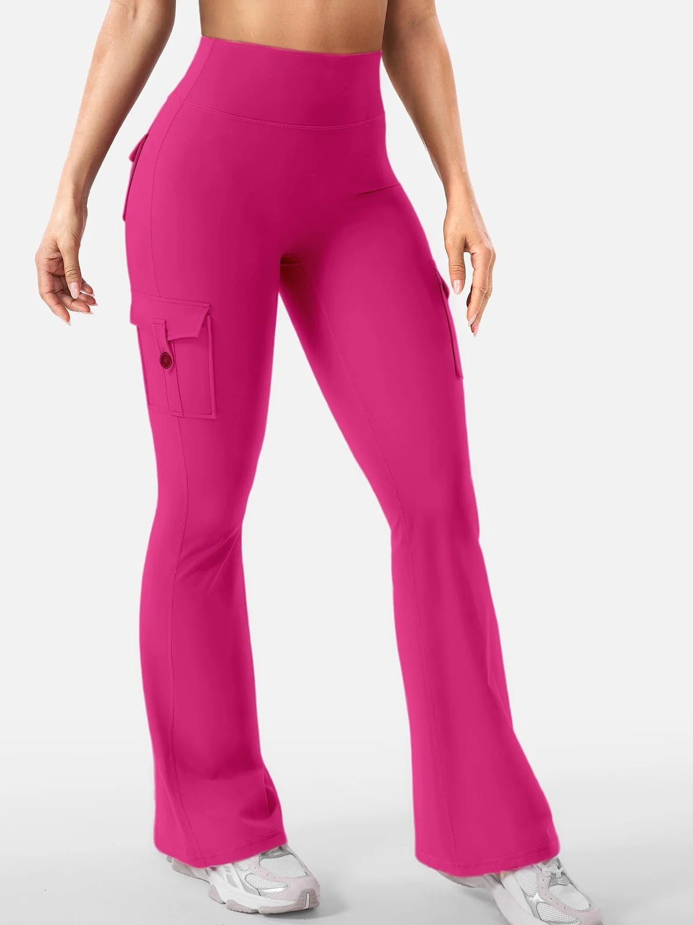 Leggings Femininas de Cintura Alta para Yoga e Fitness — Com Bolsos