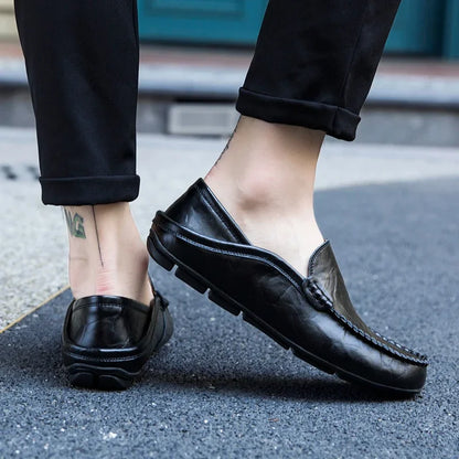 Mocassins Masculinos em Couro Genuíno