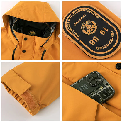 Jaqueta Masculina Casual com Capuz Removível – Leve e Resistente ao Vento
