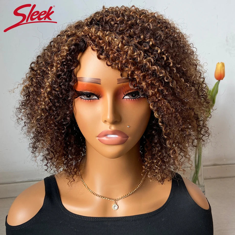 Peruca Afro Kinky Cacheada em Cabelo Humano