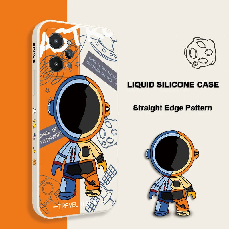 Capa de Silicone para Oppo e Realme – Astronauta, Proteção e Conforto