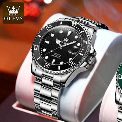OLEVS 6650 — Relógio Masculino Mecânico Automático em Aço Inoxidável