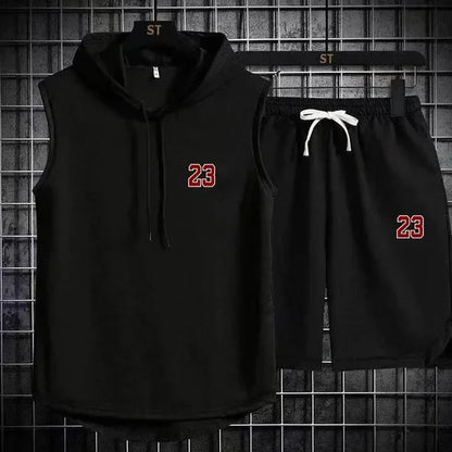 Conjunto esportivo com capuz
