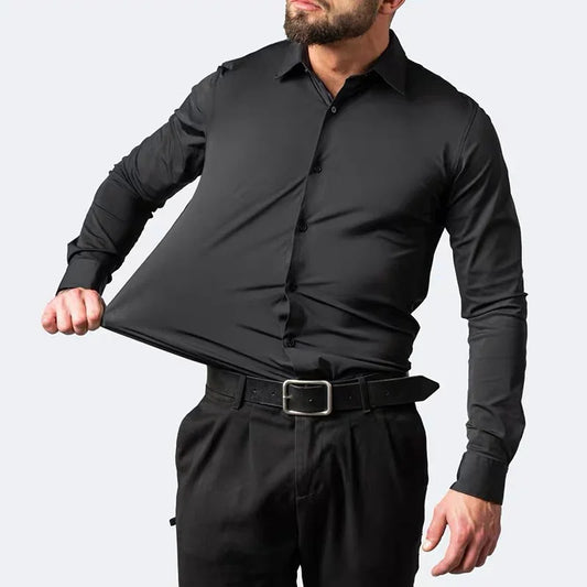 Camisa elástica de manga comprida