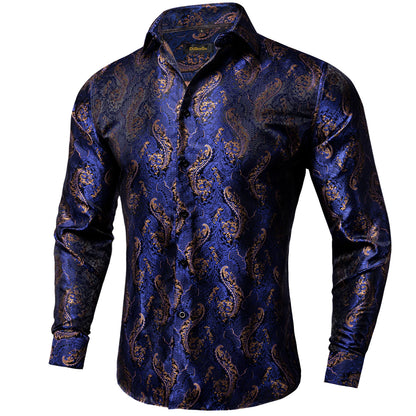 Camisa Masculina Paisley Roxa