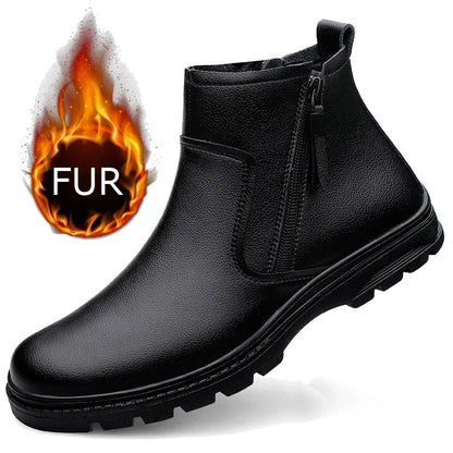 Botas Chelsea Masculinas em Couro Genuíno